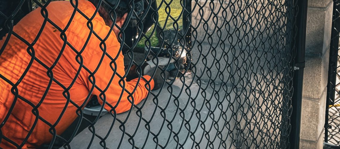 Installation of chain link fence in San Diego